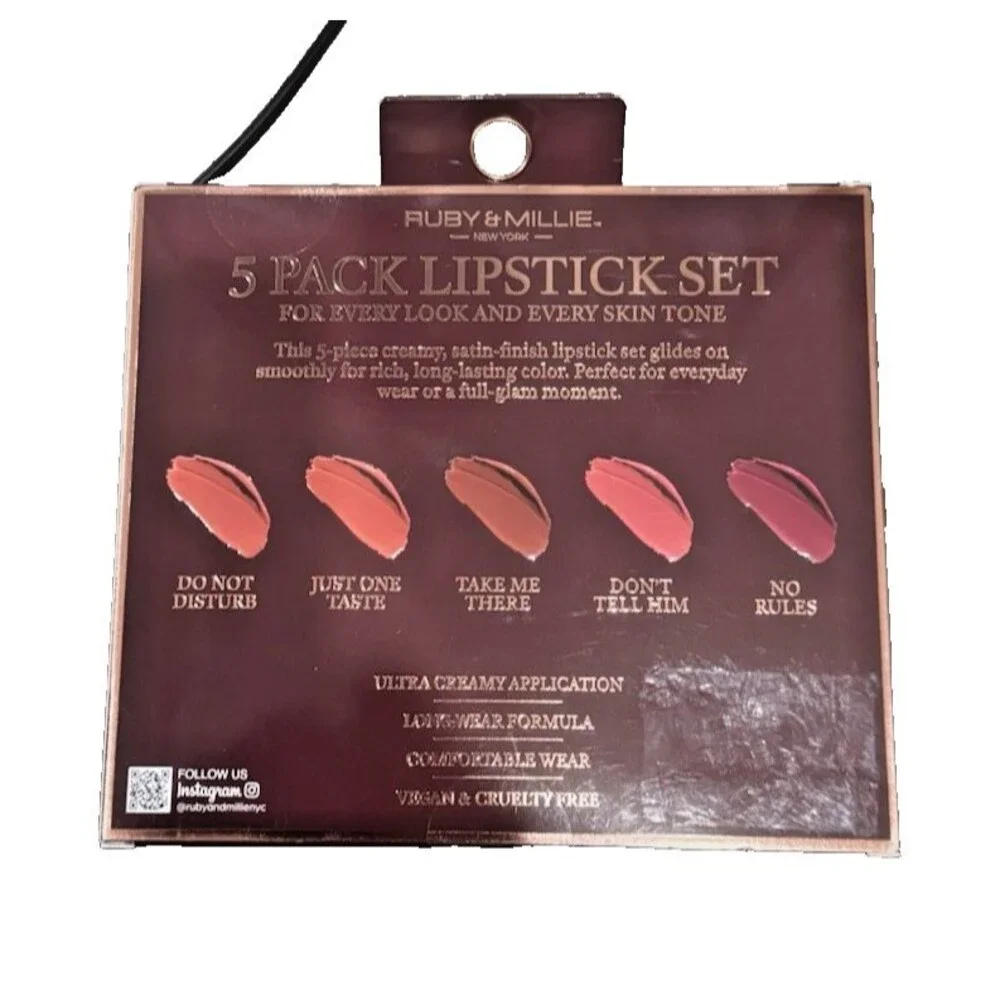 Ruby & Millie 5 Pack Lipstick Set